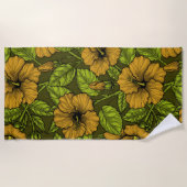 Serviette De Plage hibiscus jaune (Devant)