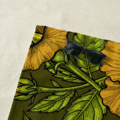 Serviette De Plage hibiscus jaune (En situation)