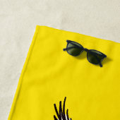 Serviette De Plage Hibou nerd de livres (En situation)