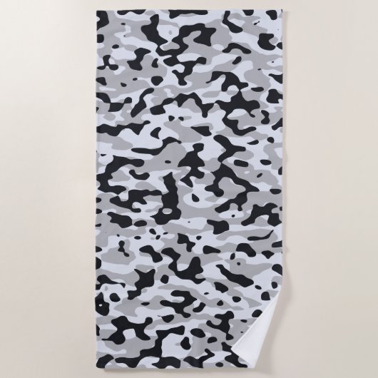 Serviette De Plage High contrast urban camouflage (Devant)