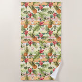Serviette De Plage Hip Aiguille Tropicale Fruit Flore (Devant)