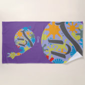 SERVIETTE DE PLAGE HIPPIE ICON BY MASANSER (Devant)