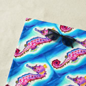 Serviette de plage Hippocampe (En situation)