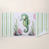 Serviette De Plage Hippocampe dans le Jardin des Marées (Devant)