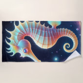 Serviette De Plage Hippocampe galactique (Devant)
