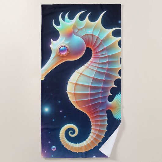 Serviette De Plage Hippocampe galactique (Devant)