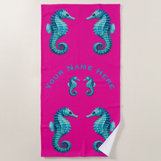 Serviette De Plage Hippocampes (Devant)