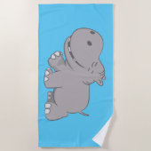 Serviette De Plage Hippopotame (Devant)