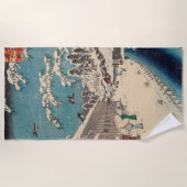 Serviette De Plage Hiroshige hiver paysage Japon pays (Devant)