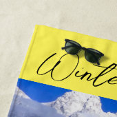 Serviette de plage Hiver Été Automne Vous êtes ici (En situation)