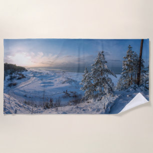 Serviette De Plage Hiver neigeux Côte balte