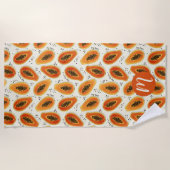 Serviette De Plage Hiya Papaya Motif (Devant)