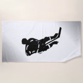 Serviette De Plage Hockey Joueur Sport Design (Devant)