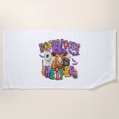 Serviette De Plage Hocus Pocus Heifer Vache d'Halloween (Devant)