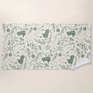Serviette De Plage HOGWARTS™ Herbologie Motif magique