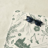 Serviette De Plage HOGWARTS™ Herbologie Motif magique (En situation)