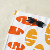 Serviette De Plage Holey Ovals - Orange et Jaune (En situation)