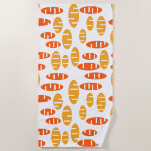 Serviette De Plage Holey Ovals - Orange et Jaune
