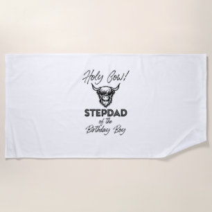 Serviette De Plage Holly Cow Stepdad Du Boy Birthday Highland Cow