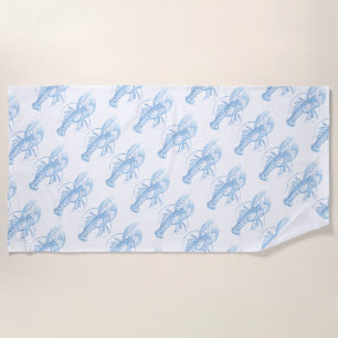 Serviette De Plage Homard bleu