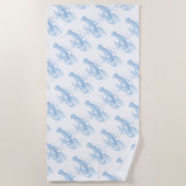 Serviette De Plage Homard bleu (Devant)