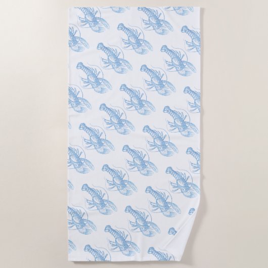 Serviette De Plage Homard bleu (Devant)
