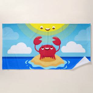 Serviette De Plage Homard et soleil