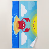 Serviette De Plage Homard et soleil (Devant)