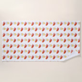 Serviette De Plage Homard et vin (Devant)