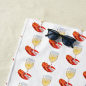 Serviette De Plage Homard et vin (En situation)