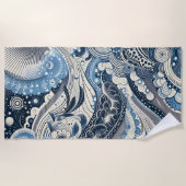 Serviette De Plage Home Studio Indigo Bloom (Devant)