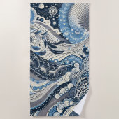 Serviette De Plage Home Studio Indigo Bloom (Devant)