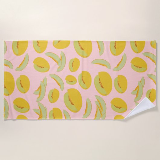 Serviette De Plage Honeydew Melons Motif de fruits (Devant)