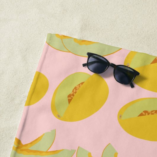Serviette De Plage Honeydew Melons Motif de fruits (En situation)