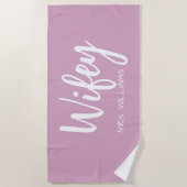 Serviette De Plage Honeymoon Gift, Gift for Him and Her (Devant)