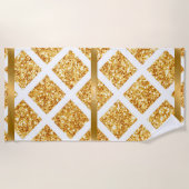 Serviette De Plage Honeypeb Gold Parties scintillant Boho Collection  (Devant)