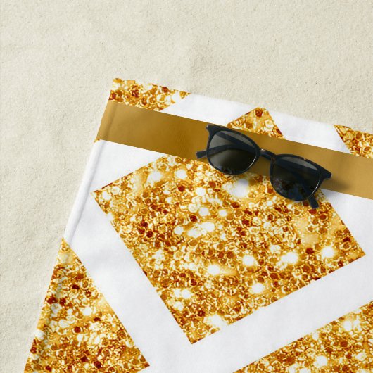 Serviette De Plage Honeypeb Gold Parties scintillant Boho Collection  (En situation)