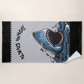 SERVIETTE DE PLAGE HONGRY SHARK (Devant)