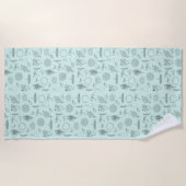 Serviette De Plage Hope, Joy, Healing, Serenity Symbols (Devant)