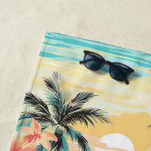 Serviette De Plage Horizon Douce Île (En situation)