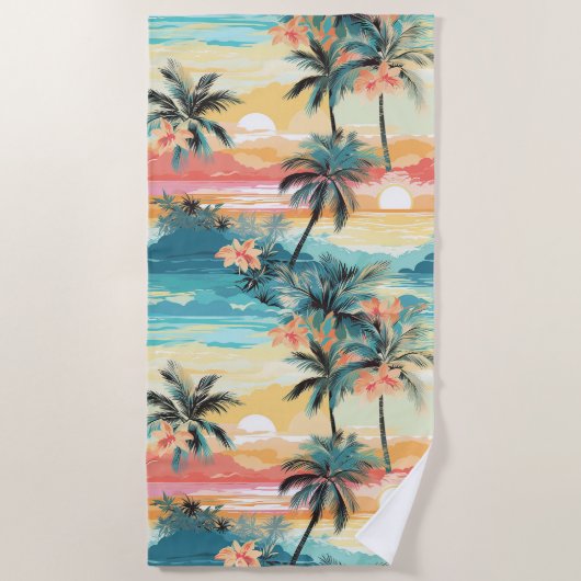 Serviette De Plage Horizon Douce Île (Devant)