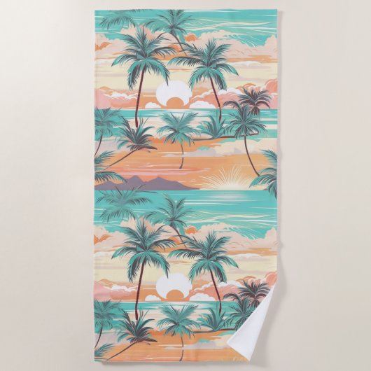 Serviette De Plage Horizon Douce Île (Devant)