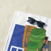 Serviette De Plage Horizon espiègle et unique de Boston (En situation)