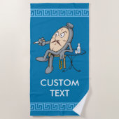 Serviette De Plage Horloge relaxante (Devant)