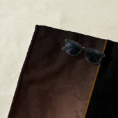 Serviette De Plage Horloge Steampunk avec des engrenages anciens (En situation)