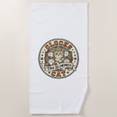 Serviette De Plage Horloges Temps Cécité Chat Horloges Temps Cécité C (Devant)