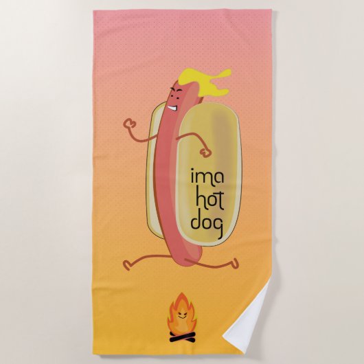 Serviette De Plage Hot Dog Oe Devil (Devant)