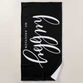 Serviette De Plage Hubby Black Et White Nouvelle Salle (Devant)