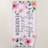 Serviette De Plage Hubby et Wifey M. et Mme, Mariée et Salle (Devant)