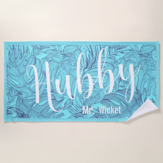 Serviette De Plage Hubby Hawaiian Beach Towne (Devant)